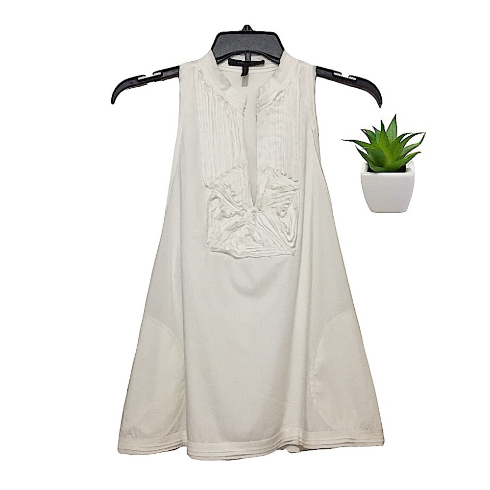 BCBG MaxAzria Sleeveless Ruffle Top